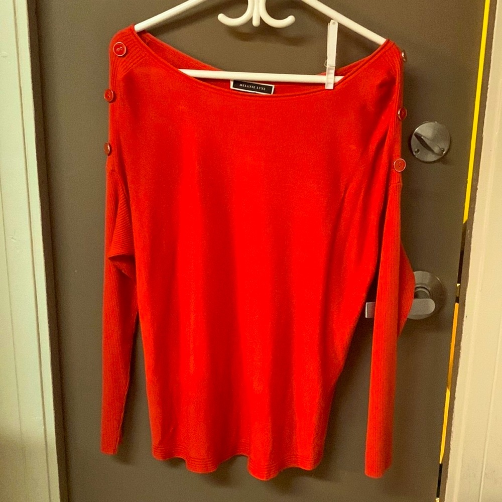 Melanie Lynne Red/Orange tunic size medium